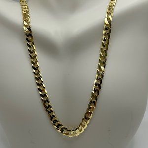 Mens Thick Gold Miami Cuban Curb Chain - 22" HEAVY - 925 Italy